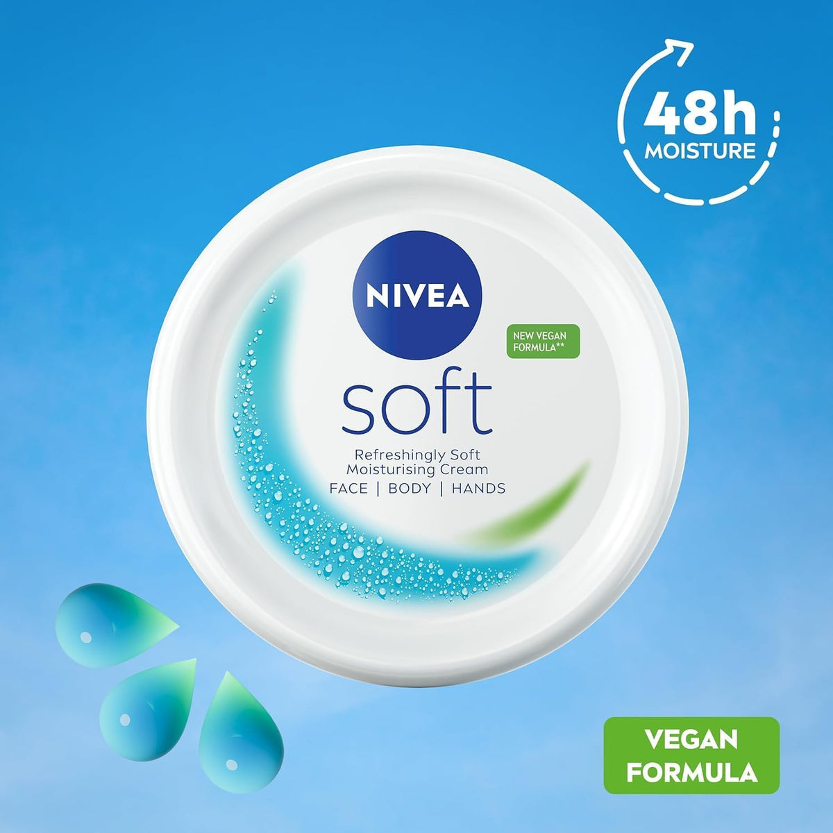 Nivea Soft Moisturising Cream, All-Purpose Day Cream, Jar 300ml
