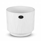 Ceramic Flower Vase with Textured Design White  – 16×20cm
