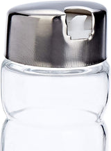 Harmony Salt Shaker With Oil And Vinegar Bottle Set – 5 Pieces – Silver