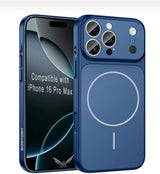 High-End MagSafe Back Cover for iPhone 16 Pro Max – Navy Blue