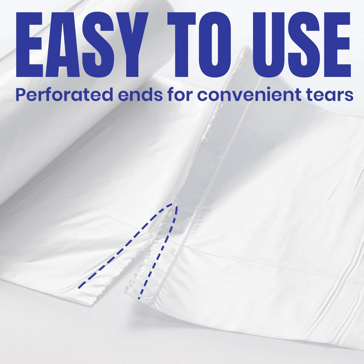 Garbage Bags, 10 Gallon, 54 × 60 cm, White, 30 Bags per Roll (X Small) – Pack of 3