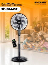 Sonashi 16 Inch Stand Fan With Remote Control SF-8044SR