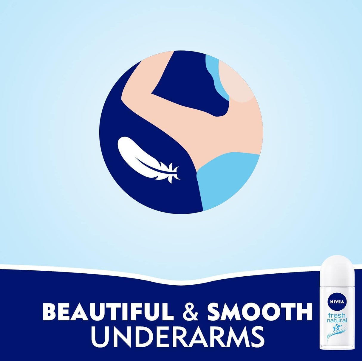 Nivea Fresh Natural Antibacterial Roll-On Deodorant 50ml