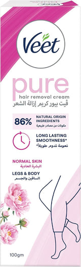Veet Silky Fresh Hair Removal Cream, Soothing Aloe Vera & Violet Blossom Scent, 100g