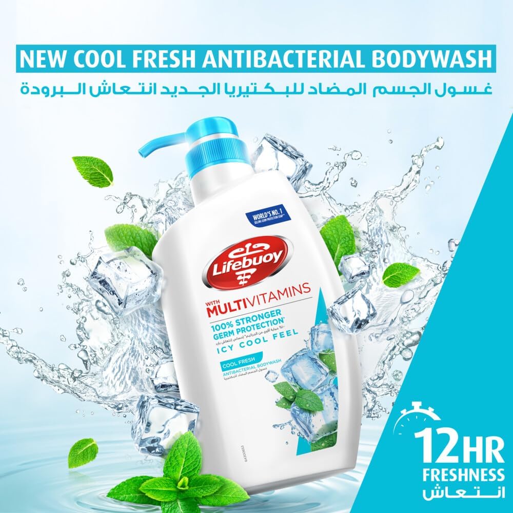 Lifebuoy Antibacterial Body Wash, Cool Fresh, 300ml
