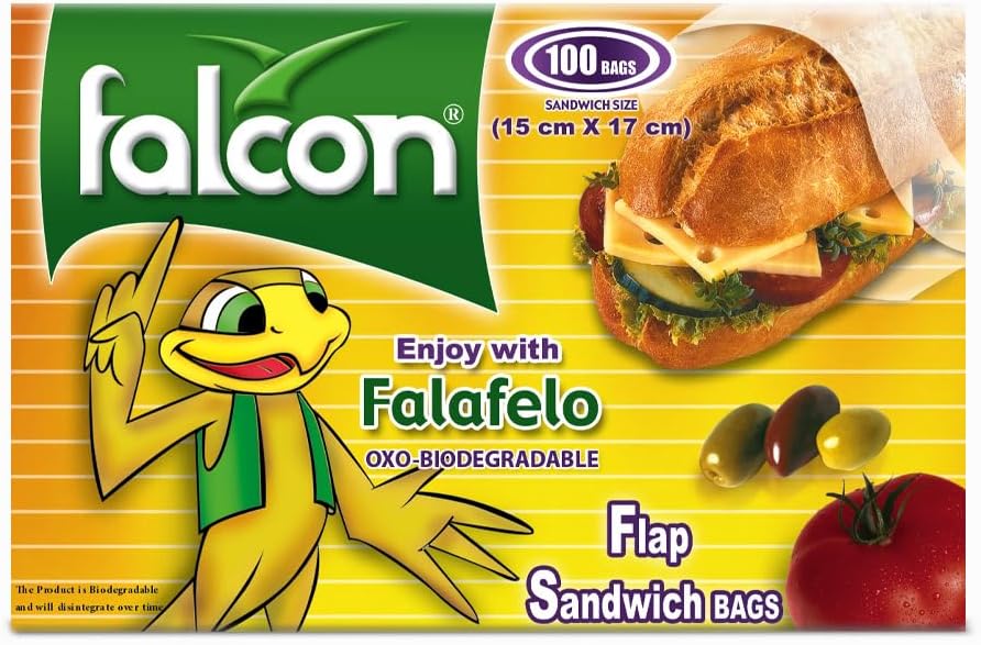 Falcon Plastic Sandwich Bag - 100 Pc