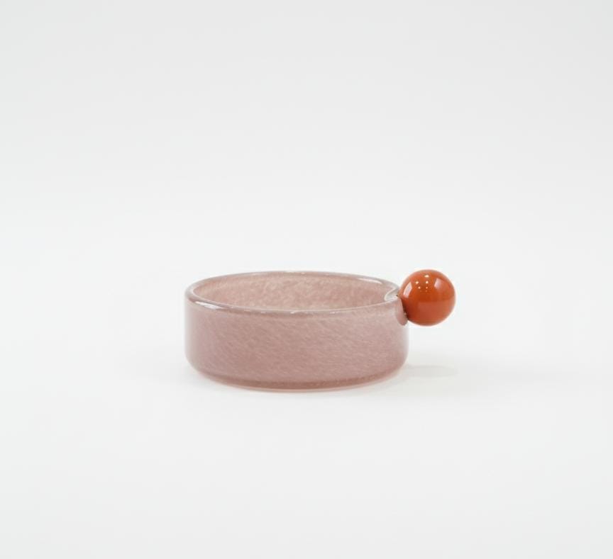 AKDC Pink Glass Flower Vase – 18×5 cm Slim Elegant Design, Perfect for Modern Home Décor & Floral Arrangements