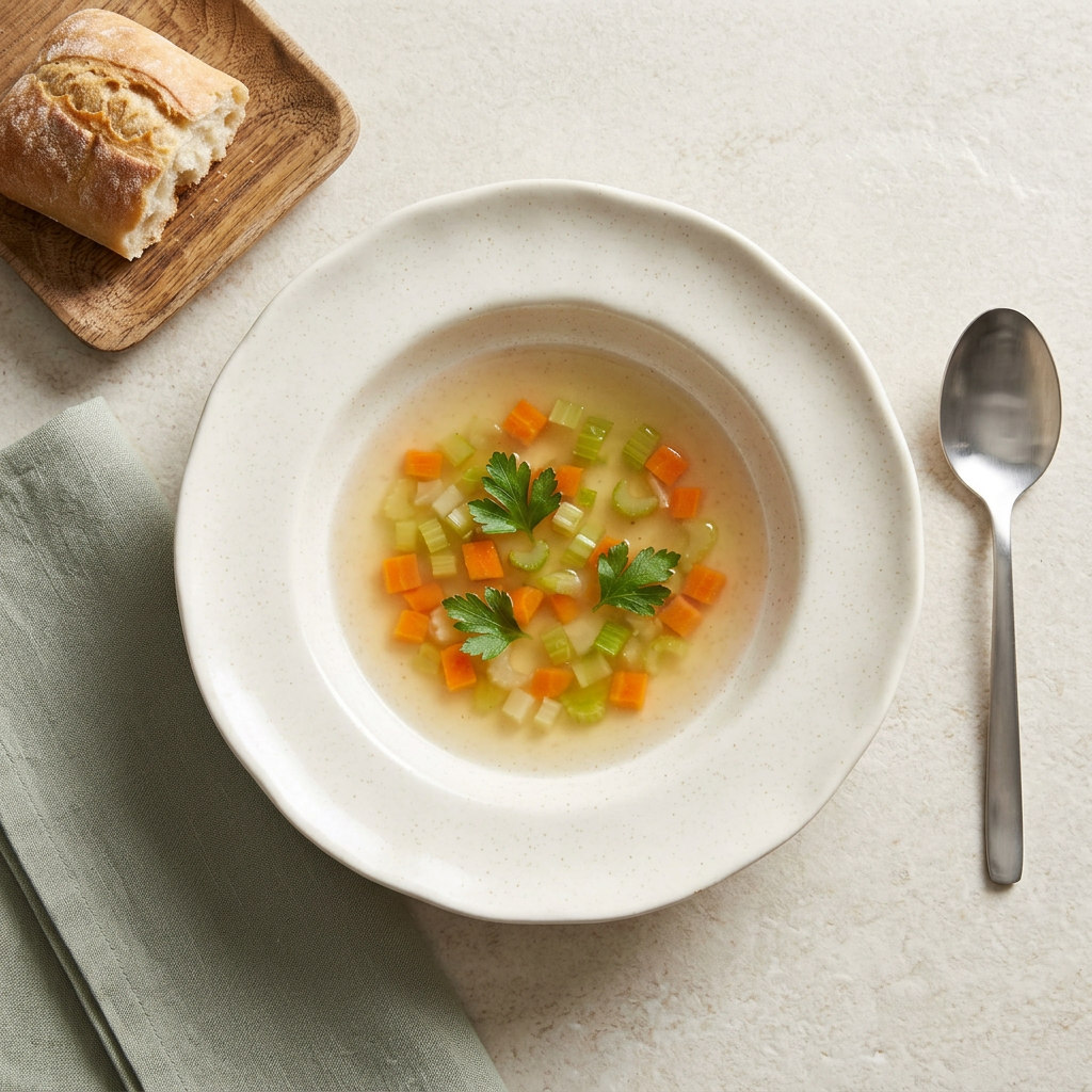 Ceramic Soup Plate with Scalloped Rim – 23cm