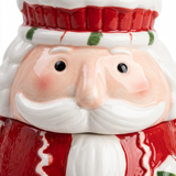 Ceramic Santa Claus Christmas Candy Jar with Lid - 2 Litre