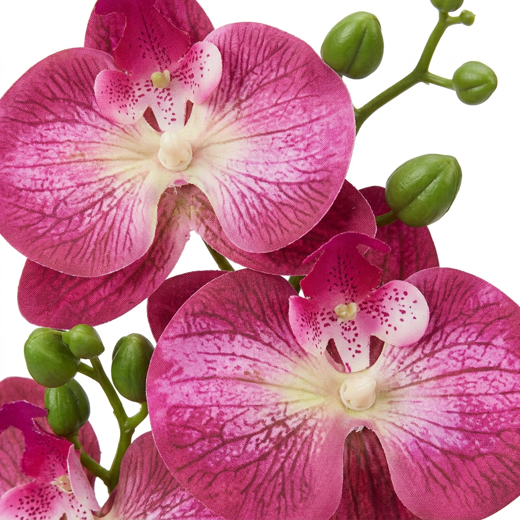 Artificial Pink Orchid Flower Plant Ceramic Pot – 30cm