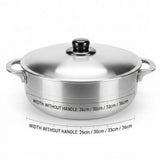 Aluminium Cooking Pot with Lid – 26/30/33/36 cm | Dual Handle Caldero