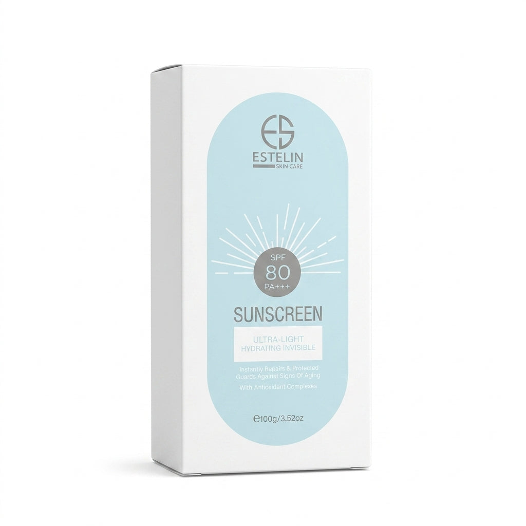 Estelin Ultra-Light Hydrating Invisible Sunscreen SPF 80 PA+++ – UVA/UVB Protection 100g