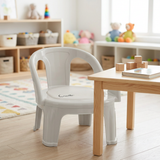 Cradle Plastic Kids Chair with Armrests Warm Grey - 36×30cm
