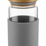 Glass Water Bottle with Silicone Cover Grey – 1 Litre