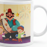Festivel Cartoon Print Ceramic Mug White - 300ml