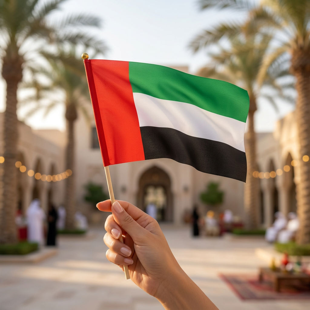 UAE Flag with Wooden Stick 12 piece Set – 30×45cm