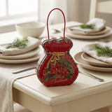 Metal Christmas Candy Box Red - 14×12cm
