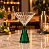 Reversible Clear & Emerald Green Cocktail Glass – 150ml