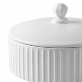 Hamid Ceramic Candy Pot with Lid White - 18cm