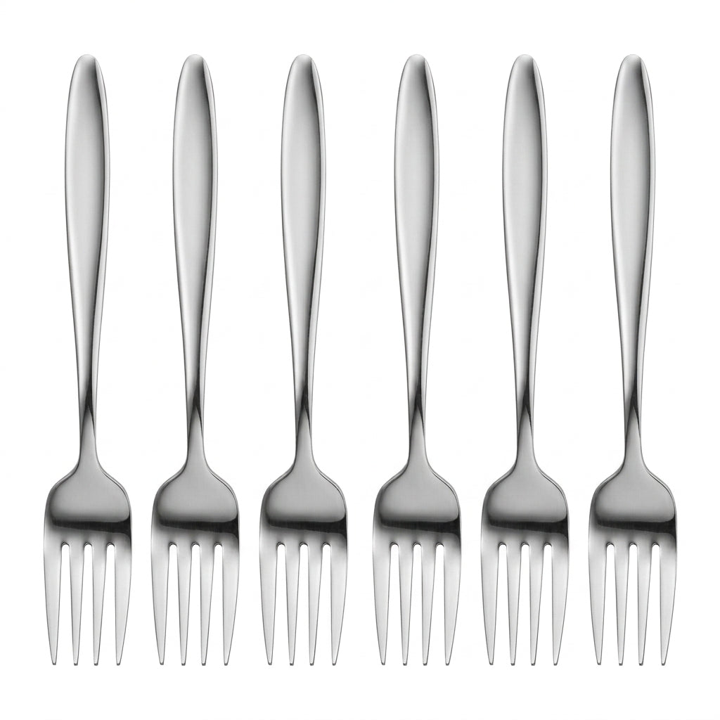 Stainless Steel Fork Set of 6 - 15cm Silver