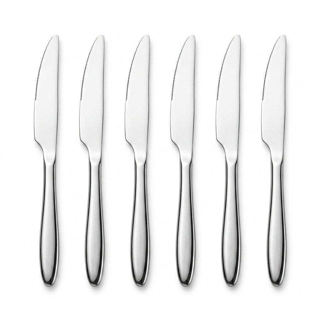 Stainless Steel Knife Set of 6 - 23cm Silver