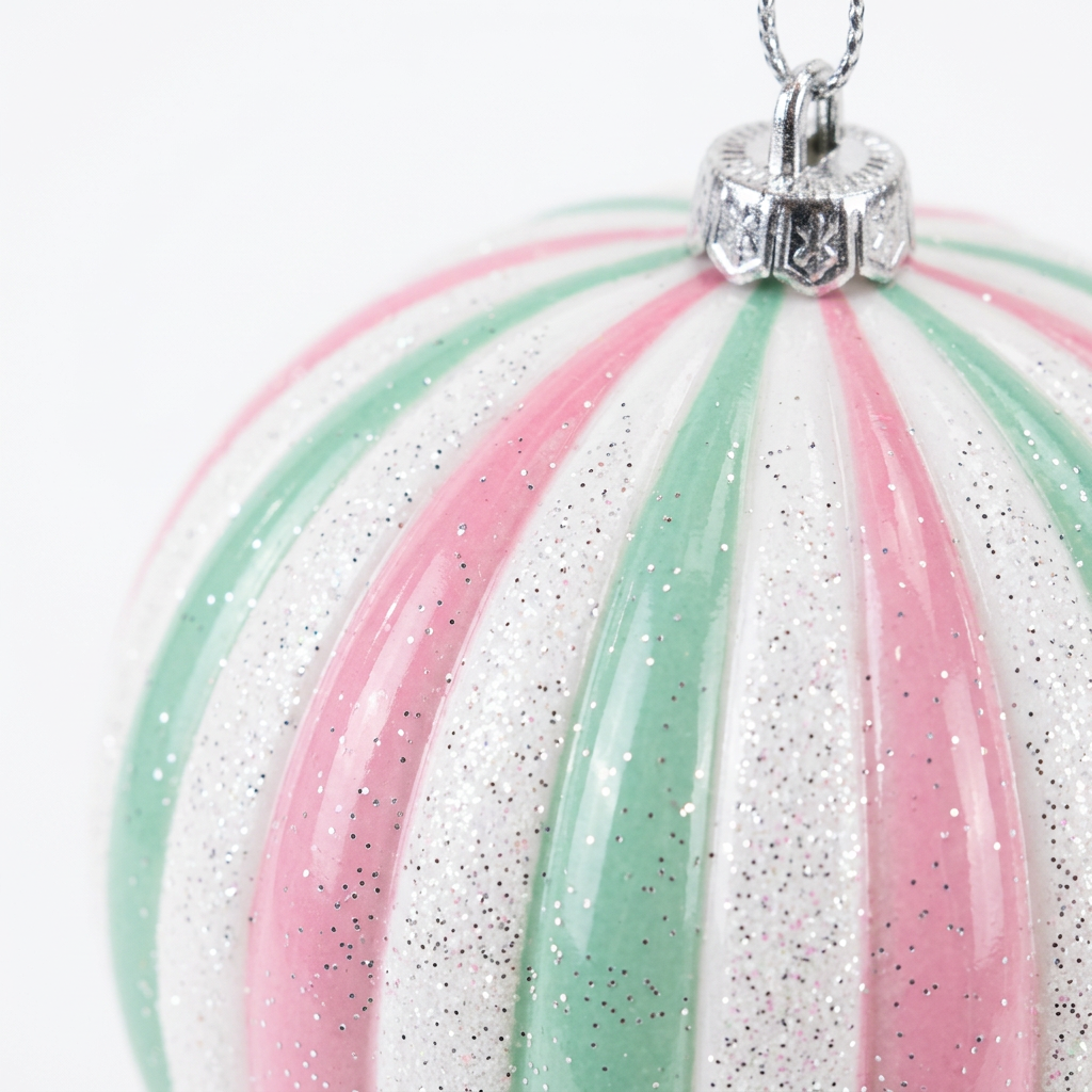 Plastic Christmas Hanging Ball - 10cm