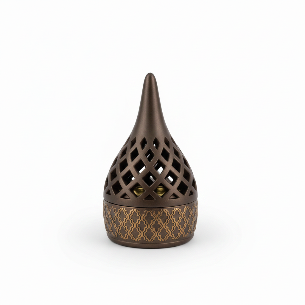 Radin Chalk Incense Burner - 12cm - Brown / Black