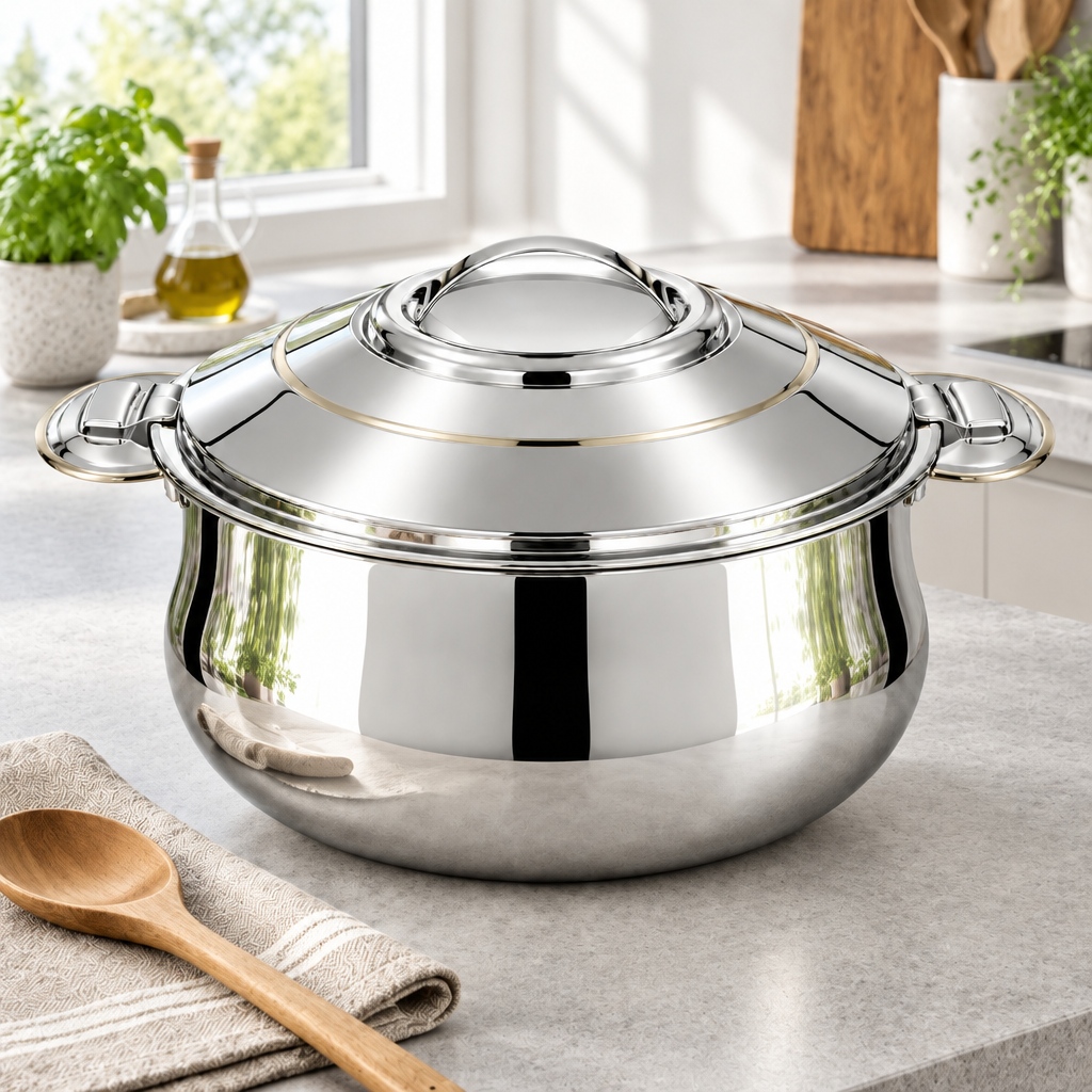 Sanjana Sabia Stainless Steel Hotpot Silver - 3500ml