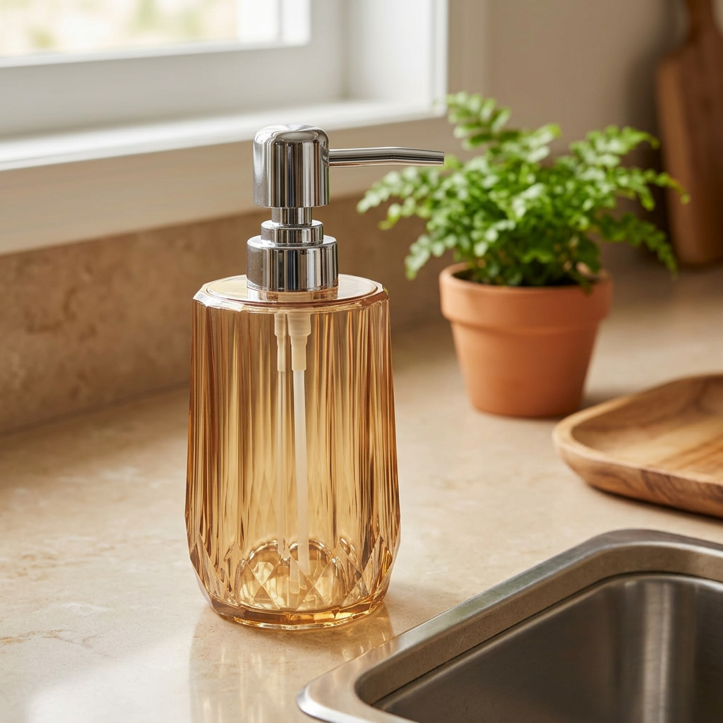 Acrylic Liquid Soap Dispenser Amber - 500ml