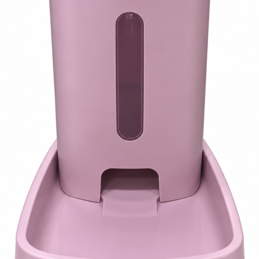Plastic Pet Food Feeder with Dispenser Pink - 30×30cm