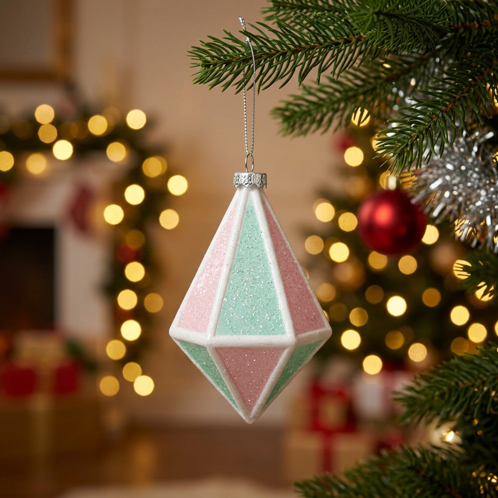 Plastic Christmas Hanging Decoration -  10cm