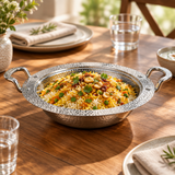 Stainless Steel Pan with Two Handles Silver - 24cm
