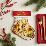 Ceramic-Coated Christmas Stocking Coaster - 24cm