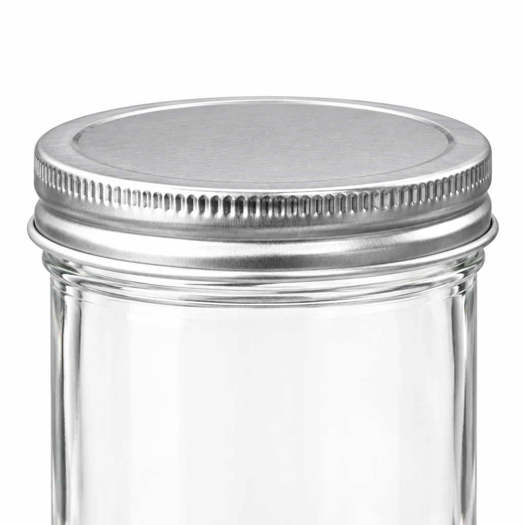 Beyti Glass Jar with Silver Lid - 330ml