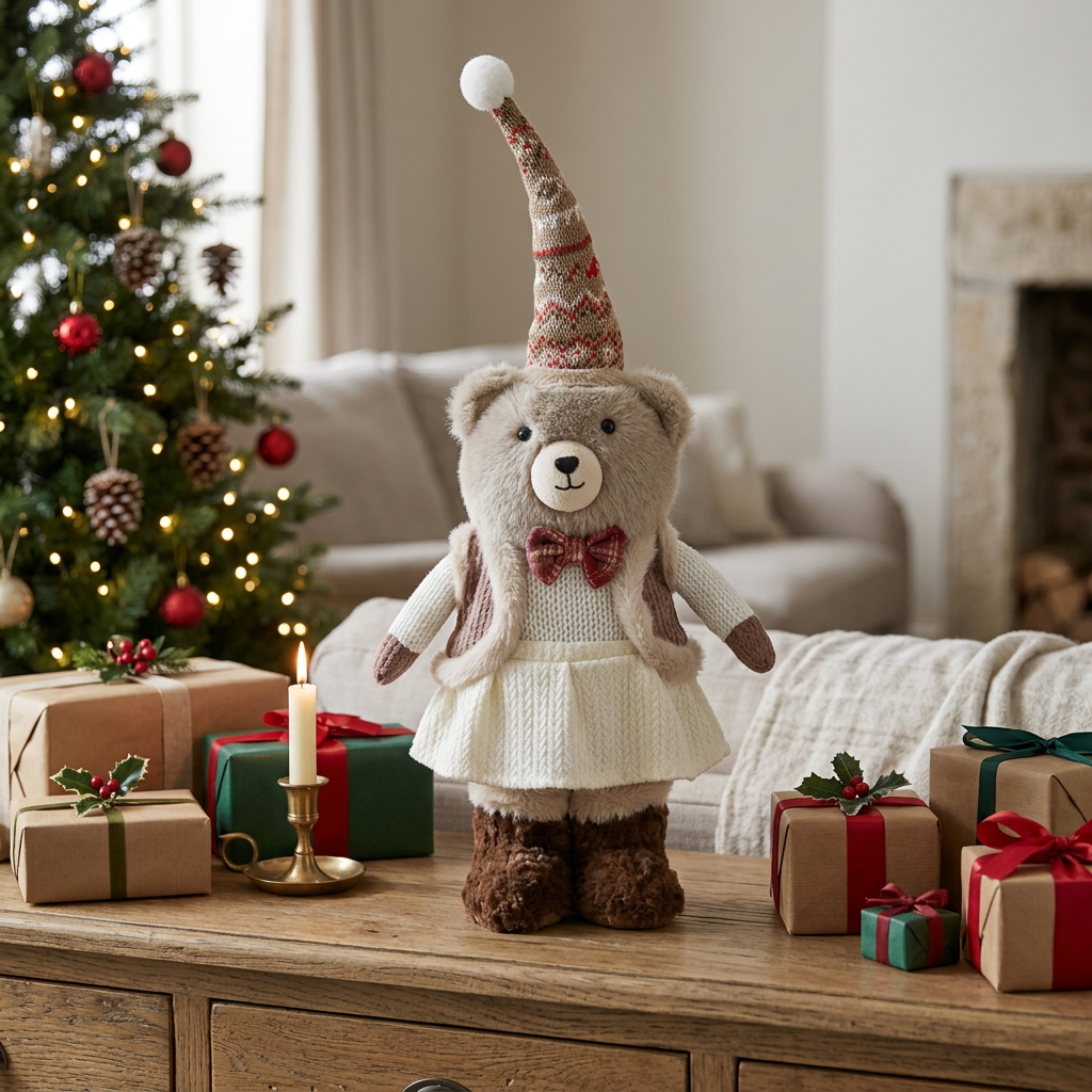 Christmas Decoration Teddy Bear - 30cm