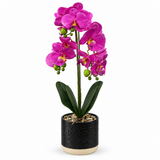 Artificial Orchid Flower Plant with Ceramic Pot - 45cm