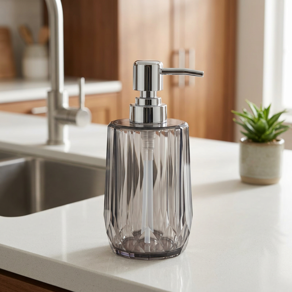 Acrylic Liquid Soap Dispenser Black - 500ml