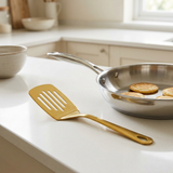 Stainless Steel Slotted Turner Gold - 25cm
