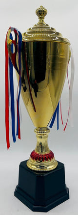 AKDC 54cm Gold Trophy Cup for Sports Tournaments and Competitions, Metal Award with Plastic Base, Perfect for Game Events