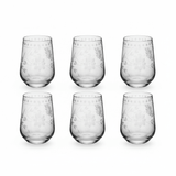 6PCS Clear Etched Floral Glass Tumbler Set – 10.5×8 cm - Al Kabayel Discount Centre6PCS Clear Etched Floral Glass Tumbler Set – 10.5×8 cmDrinkware SetsAKDCAl Kabayel Discount Centre
