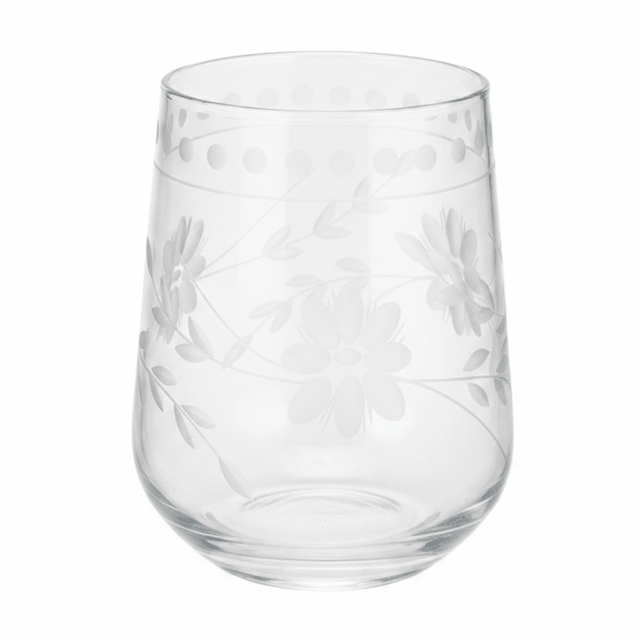 6PCS Clear Etched Floral Glass Tumbler Set – 10.5×8 cm - Al Kabayel Discount Centre6PCS Clear Etched Floral Glass Tumbler Set – 10.5×8 cmDrinkware SetsAKDCAl Kabayel Discount Centre