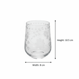 6PCS Clear Etched Floral Glass Tumbler Set – 10.5×8 cm - Al Kabayel Discount Centre6PCS Clear Etched Floral Glass Tumbler Set – 10.5×8 cmDrinkware SetsAKDCAl Kabayel Discount Centre