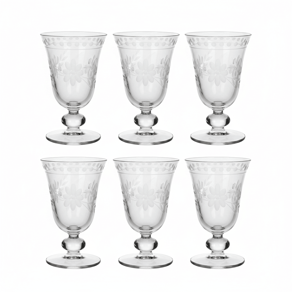 6PCS Etched Crystal Goblet Set – 12.5 × 8 cm - Al Kabayel Discount Centre6PCS Etched Crystal Goblet Set – 12.5 × 8 cmDrinkware SetsAKDCAl Kabayel Discount Centre