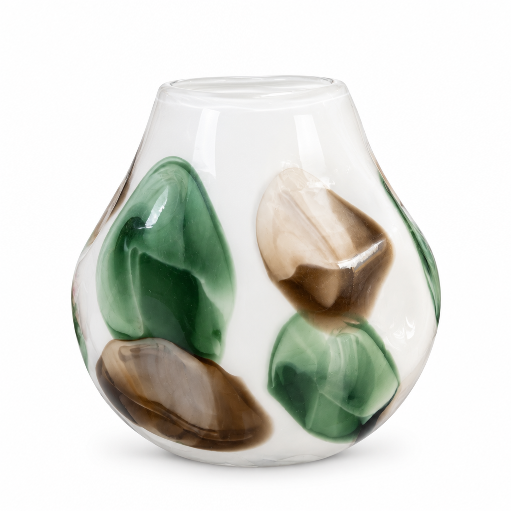 Decorative Glass Flower Vase - 20cm