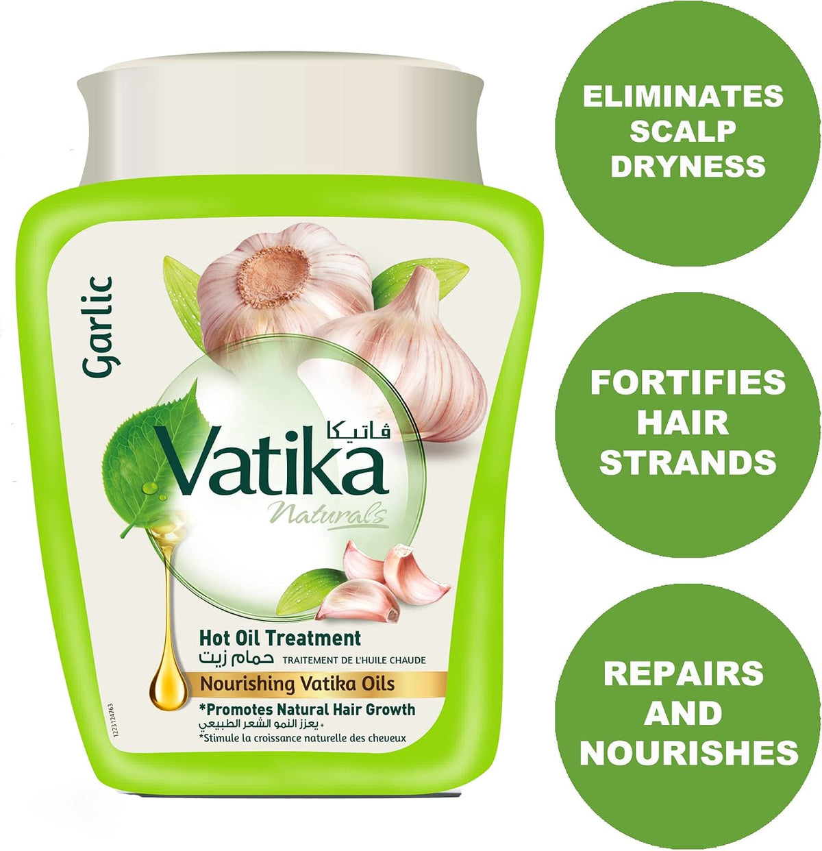 Vatika Naturals Garlic Hammam Zaith Hot Oil Treatment 250g