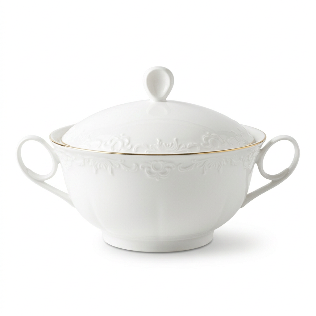 Luhpar Imperia Porcelain Soup Pot with Lid – 20cm