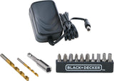 Black & Decker 12V 1.5Ah 900 RPM Cordless Drill Driver with 13 Pieces Bits in Kitbox For Drilling and Fastening, Orange/Black, LD12SP-B5, 1 Years Warranty