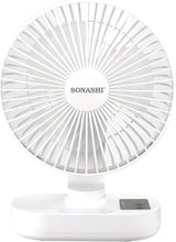 Sonashi Rechargeable Table Fan, 9 Inch, SRF-804