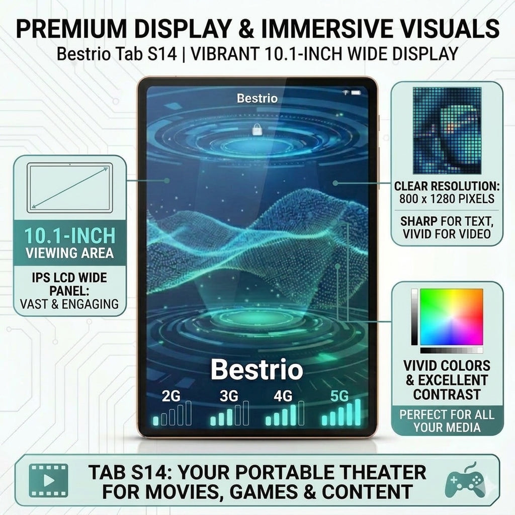 Bestrio Tab S14 Tablet – Blue