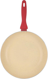 Delcasa DC3409 Non Stick Frypan, 20 cm Size, Off White/Red